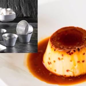 Pojemnik aluminiowy do przygotowania deseru "flan de huevo"